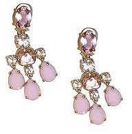 pink tree of life earrings